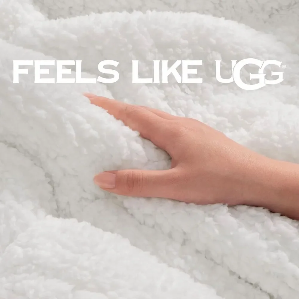 UGG Nita Throw Blanket, Reversible Fleece Blanket, 50